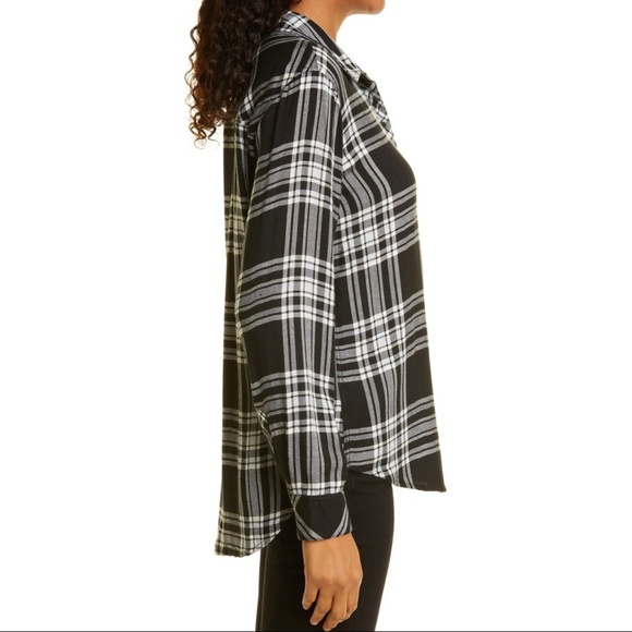 Rails Hunter Plaid Button Up Black Sky Ivory Large - Picture 12 of 12